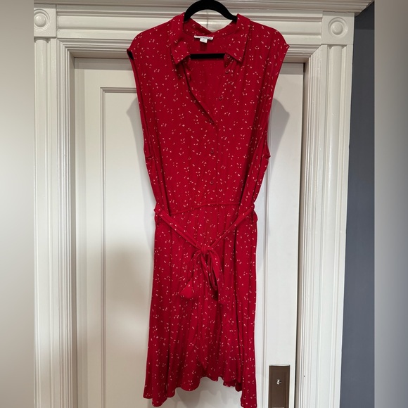 Women's Sleeveless Relaxed-Fit Woven Shirt Dress - Picture 1 of 6